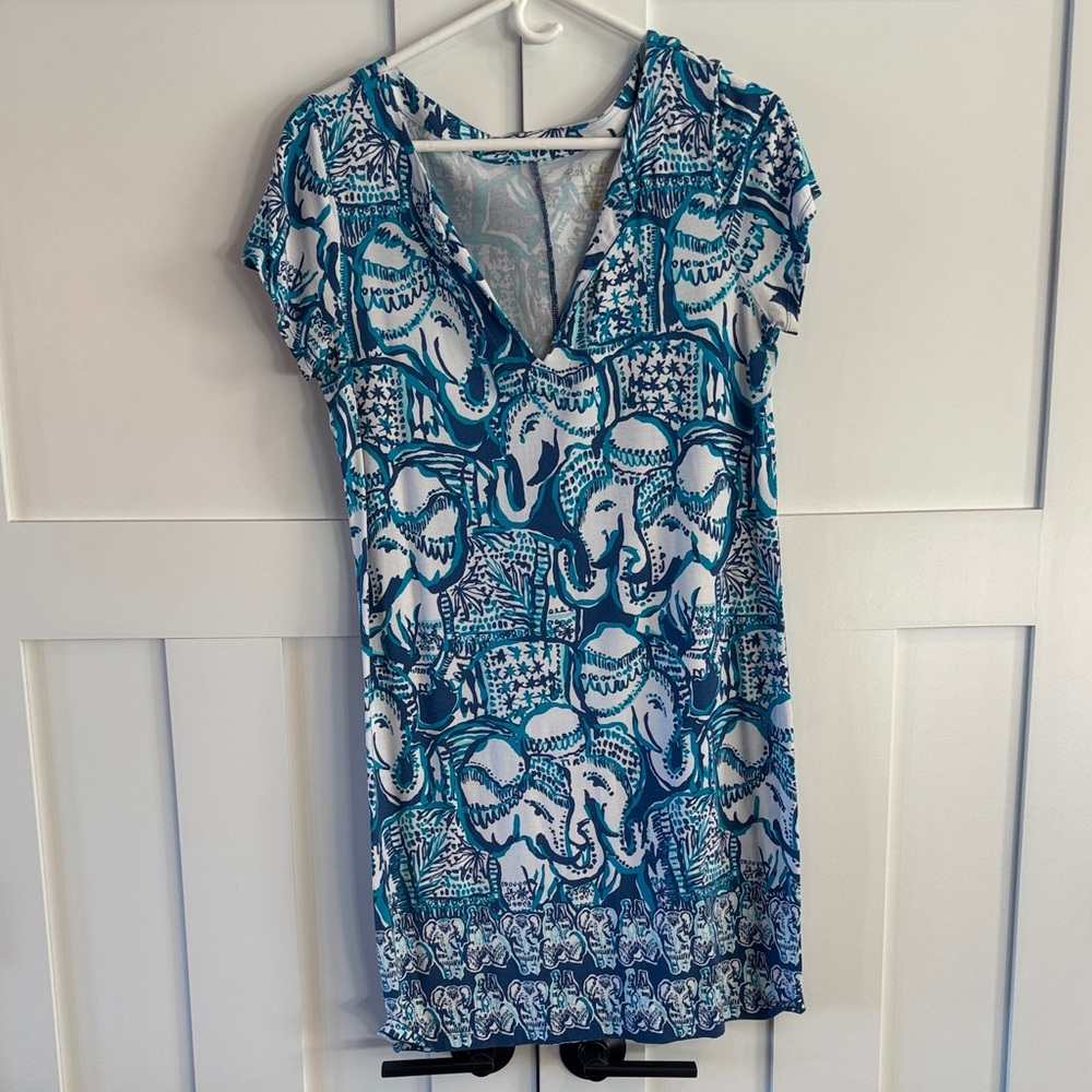 Lilly Pulitzer Blue and White Patterned Dress